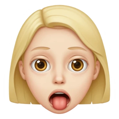 wide eyes, gagging, small mouth sticker