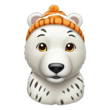 Un tierno oso polar y un tierno tigre usando gorros de cumpleaños  sticker