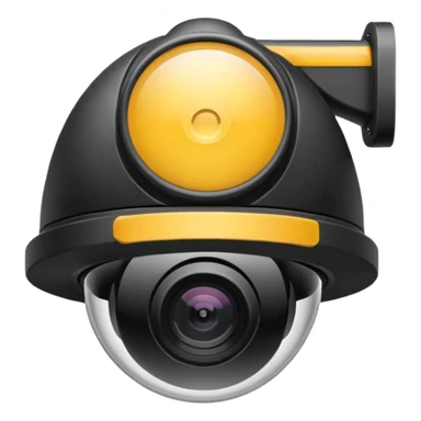 Dome cctv camera in black  sticker