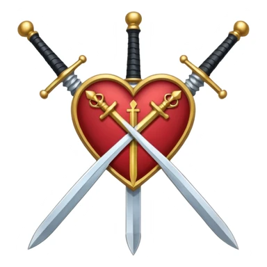 three of swords tarot sticker