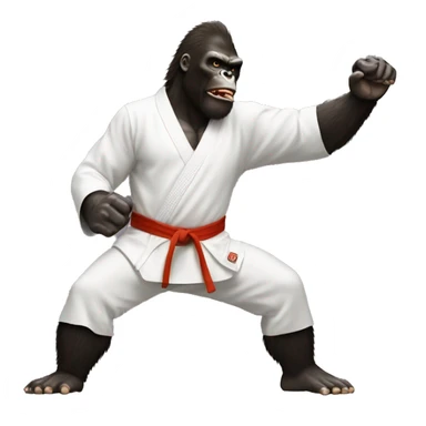 king kong KARATE CHOPPING sticker