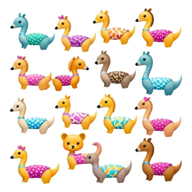 Animals in bikinis sticker