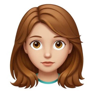 girl with light brown hair and hazel eyes, hair down sticker