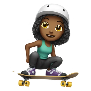 Skateboarding girl sticker
