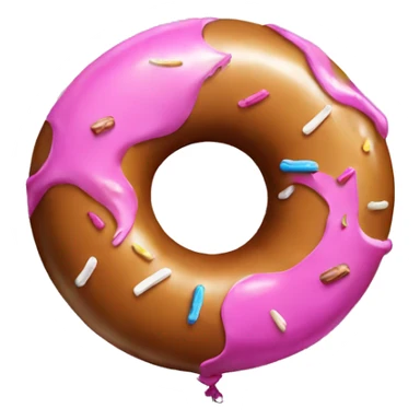 Balloon shaped like a donut sticker
