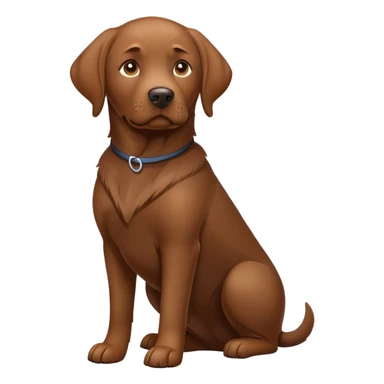 Brown lab sticker