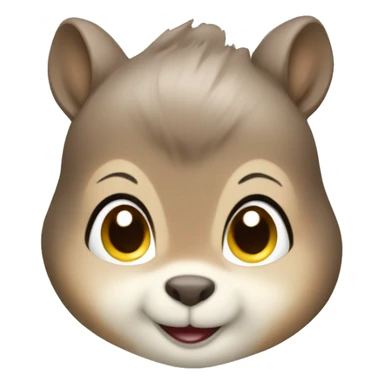 Cute female squirrel  sticker