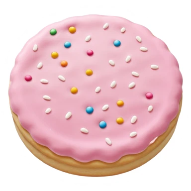 Soft pink frosted sugar cookie sticker