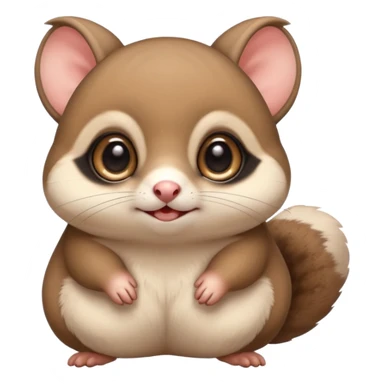 Fat and cute Japanese flying squirrel  sticker