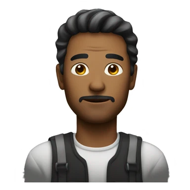 Man with oil sticker