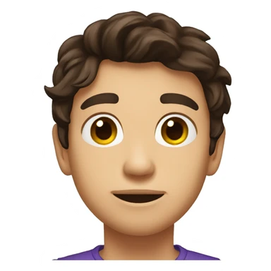 Brunette boy twitch emote sticker