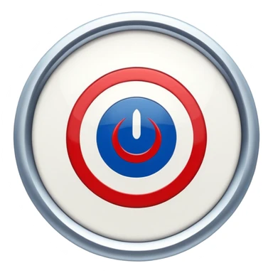 RAF roundel. Circular roundel with a ring of blue on the outside, a ring of white in the middle, and a dot of red in the middle of the white. sticker