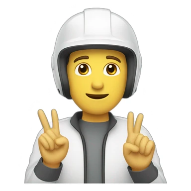 Man wearing helmet doing the 🤷🏼 gesture sticker