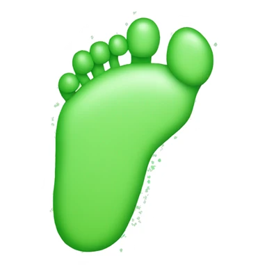 Foot with green spots all over it sticker
