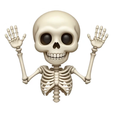 Make a mischievous skeleton sticker