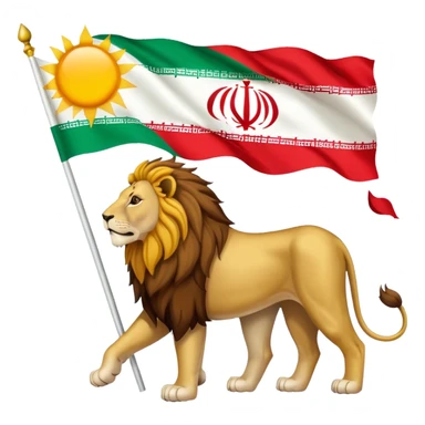 The Lion and Sun Flag of Iran  sticker