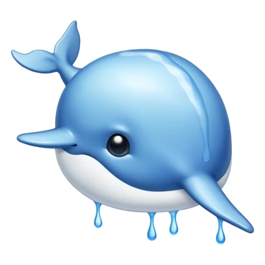 Create an emoji of a Narwhal but like the melting face emoji sticker
