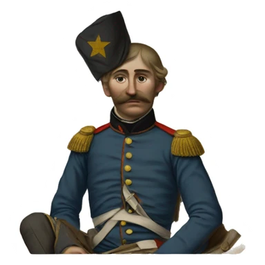 wounded French soldier in the Crimean War sticker