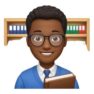 Bookstore Clerk black man sticker