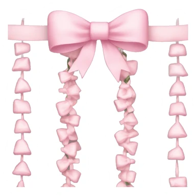 light pink bowknot Christmas garland sticker