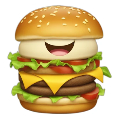 hamburguesa riendo tipo disney sticker