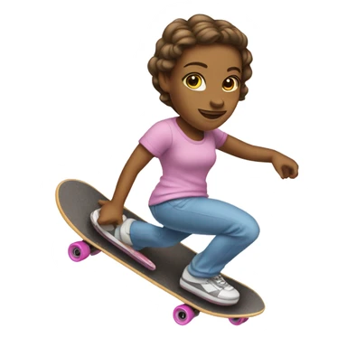 Create a princess on a skateboard sticker
