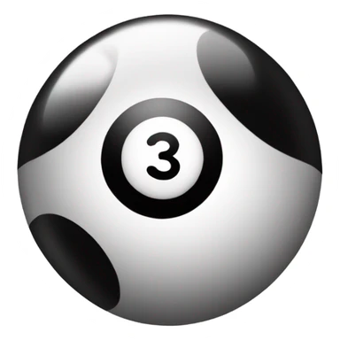 White magic 8 ball sticker