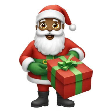 Santa Claus holding presents sticker