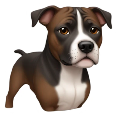staffy brown and black sticker