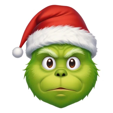 The grinch with santa hat sticker