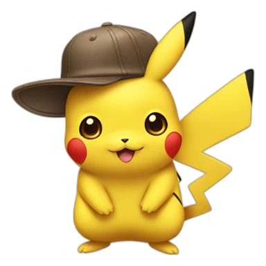 pikachu wearing hat sticker