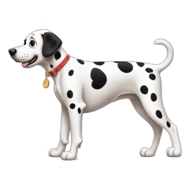 Dalmatian wags his tail sticker