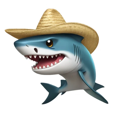Tiburón con sombrero  sticker