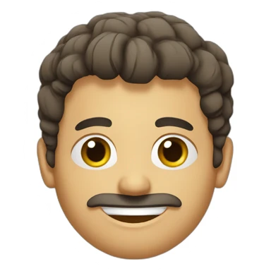 baled head guy armenian, smiling sticker