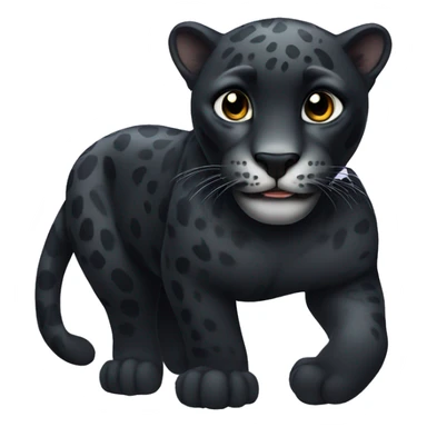 Black jaguar look cute sticker