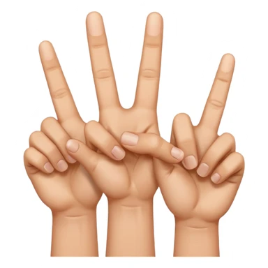 Hands with one finger down, and four fingers up sticker
