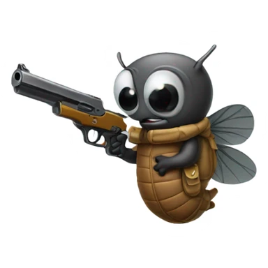 Fly squirl with gun sticker