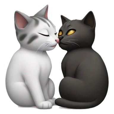 Cats making out sticker