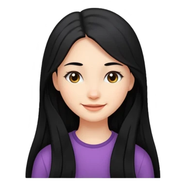 دختر مو بلند سیاه sticker