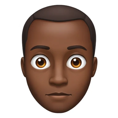 Black man with big forehead  sticker
