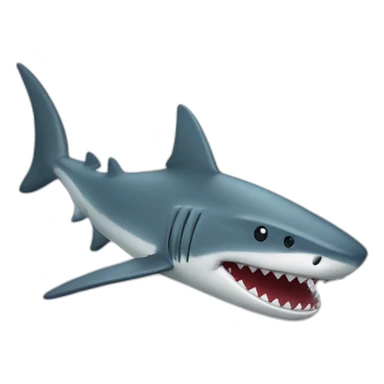 Shark with a plush sticker