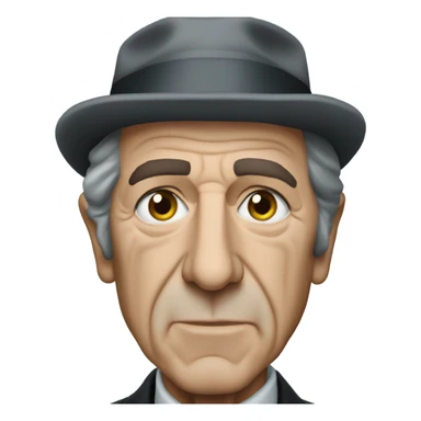 Leonard cohen with watery eyes sticker