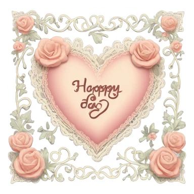 vintage valentine’s day card sticker