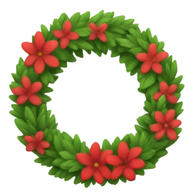 wreath for elves with red flowers sticker