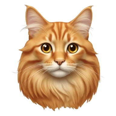 long hair Beige orange tabby sticker