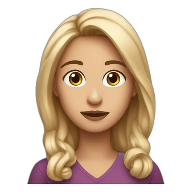 Personnage brune avec des mèche blonde sticker