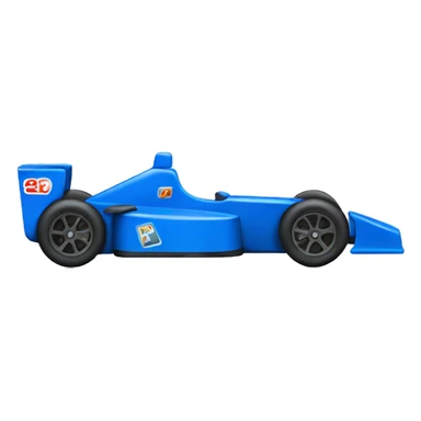 A Blue race car sticker