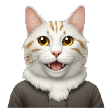 katze mit zigarre sticker