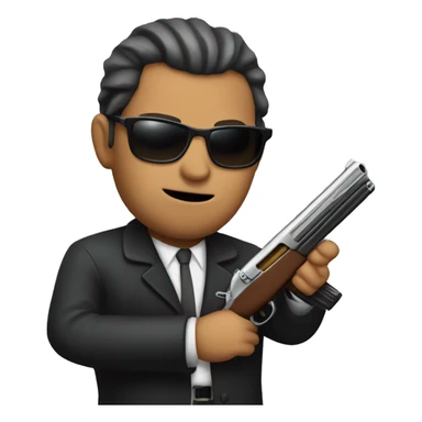 mafia member with shotgun sticker