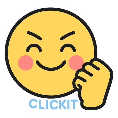 motivational emoji, clean and simple color outline icon sticker